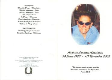 APPELGRYN-Andries-Cornelis-1925-2005-M