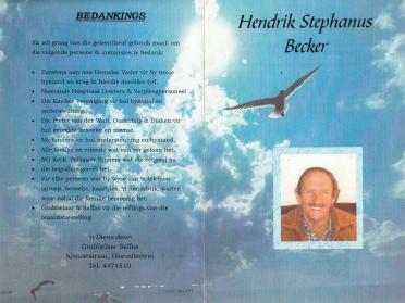 BECKER-Hendrik-Stephanus-Nn-Hennie-1925-1999-M