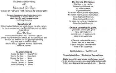 BEER-DE-Coenraad-Nn-Coen-1943-2004-M