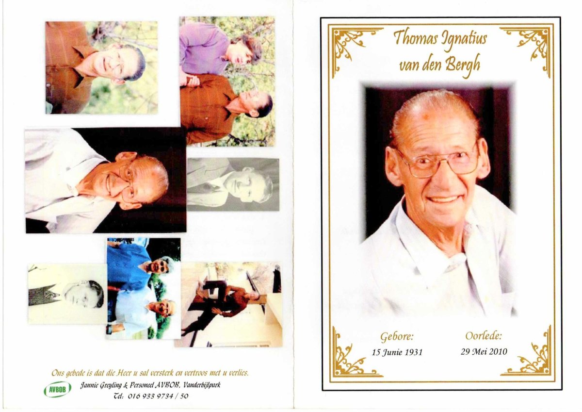 BERGH-VAN-DEN-Thomas-Ignatius-1931-2010-M-1
