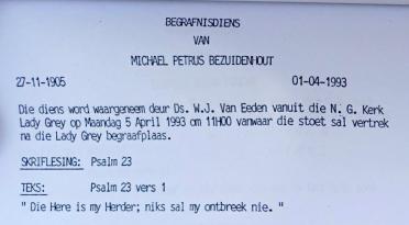 BEZUIDENHOUT-Michael-Petrus-1905-1993-M