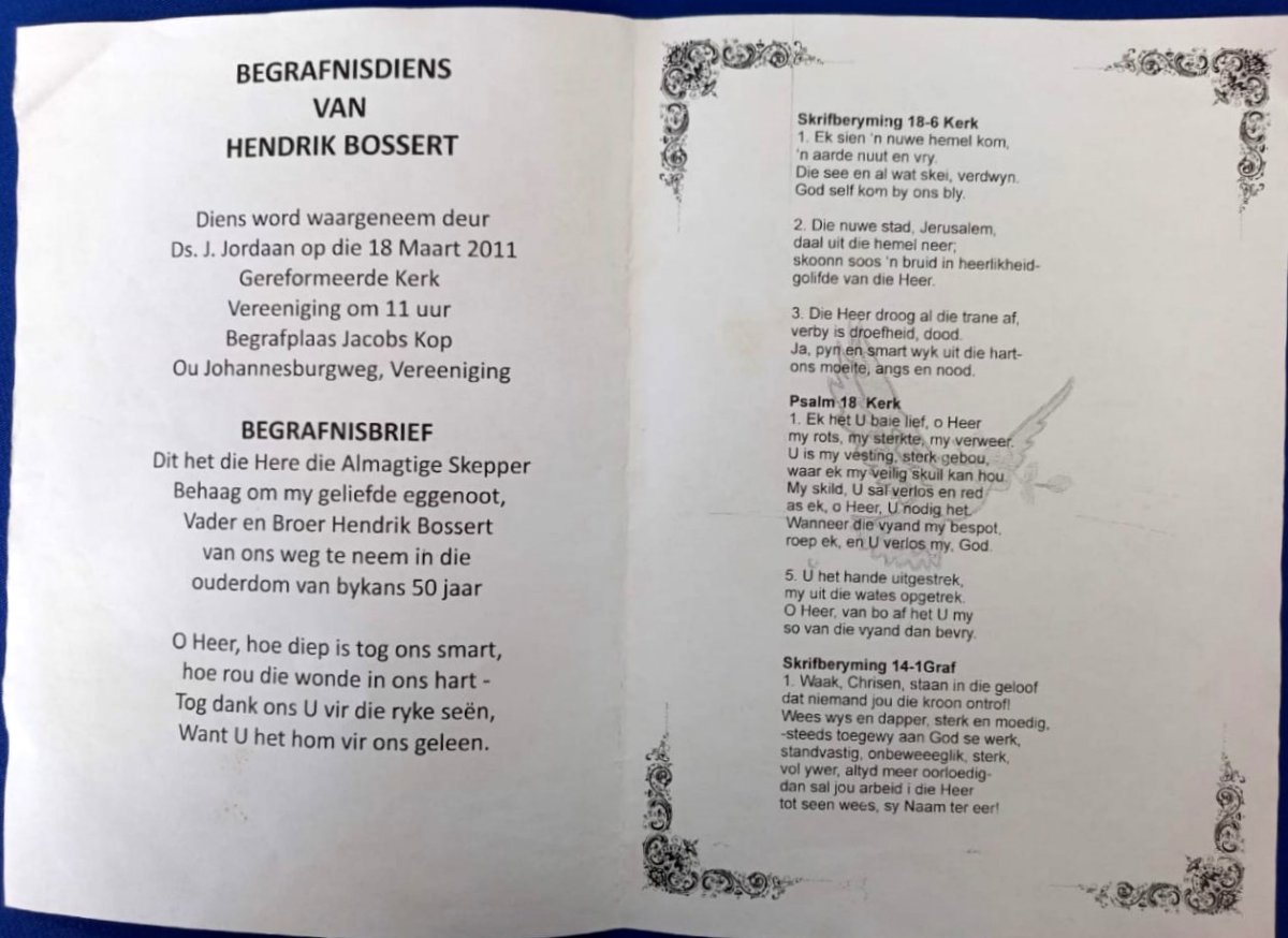 BOSSERT-Hendrik-1961-2011-M-2