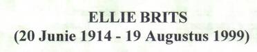 BRITS-Elsie-Isabella-Jacoba-Nn-Ellie-nee-Kok-1914-1999-F