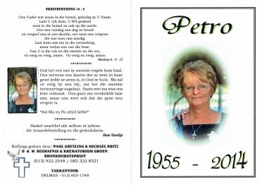 BRUMMELKAMP-Petronella-Cornelia-Nn-Petro-1955-2014-F