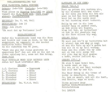 COETZEE-Magrietha-Maria-nee-Nienaber-1936-1985-F