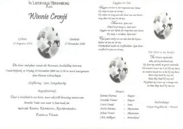 CRONJÈ---CRONJE---CRONJÉ-Surnames-Vanne