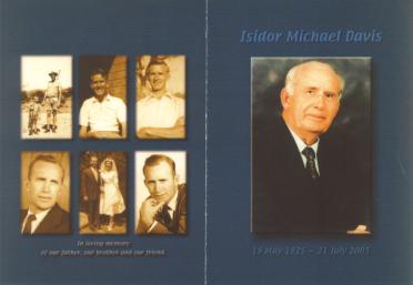 DAVIS-Isidor-Michael-1925-2005-M
