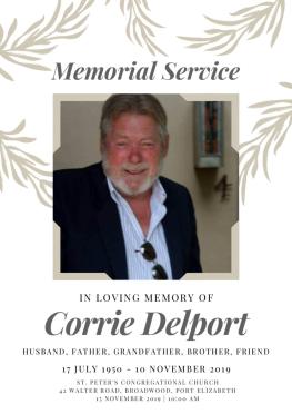 DELPORT-Corrie-1950-2019-M