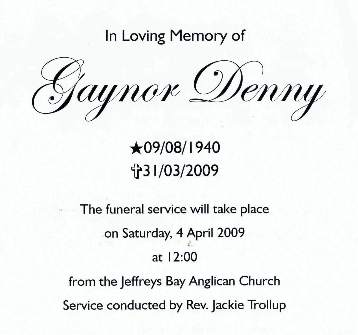 DENNY-Gaynor-1940-2009-F_99