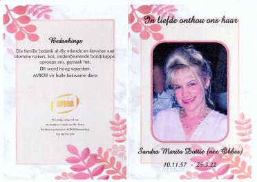DOTTIE-Sandra-Marita-Nn-Sandra-nee-Obbes-1957-2022-F