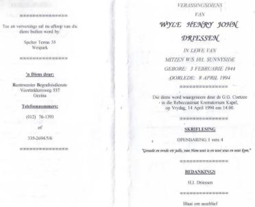 DRIESSEN-Surnames-Vanne