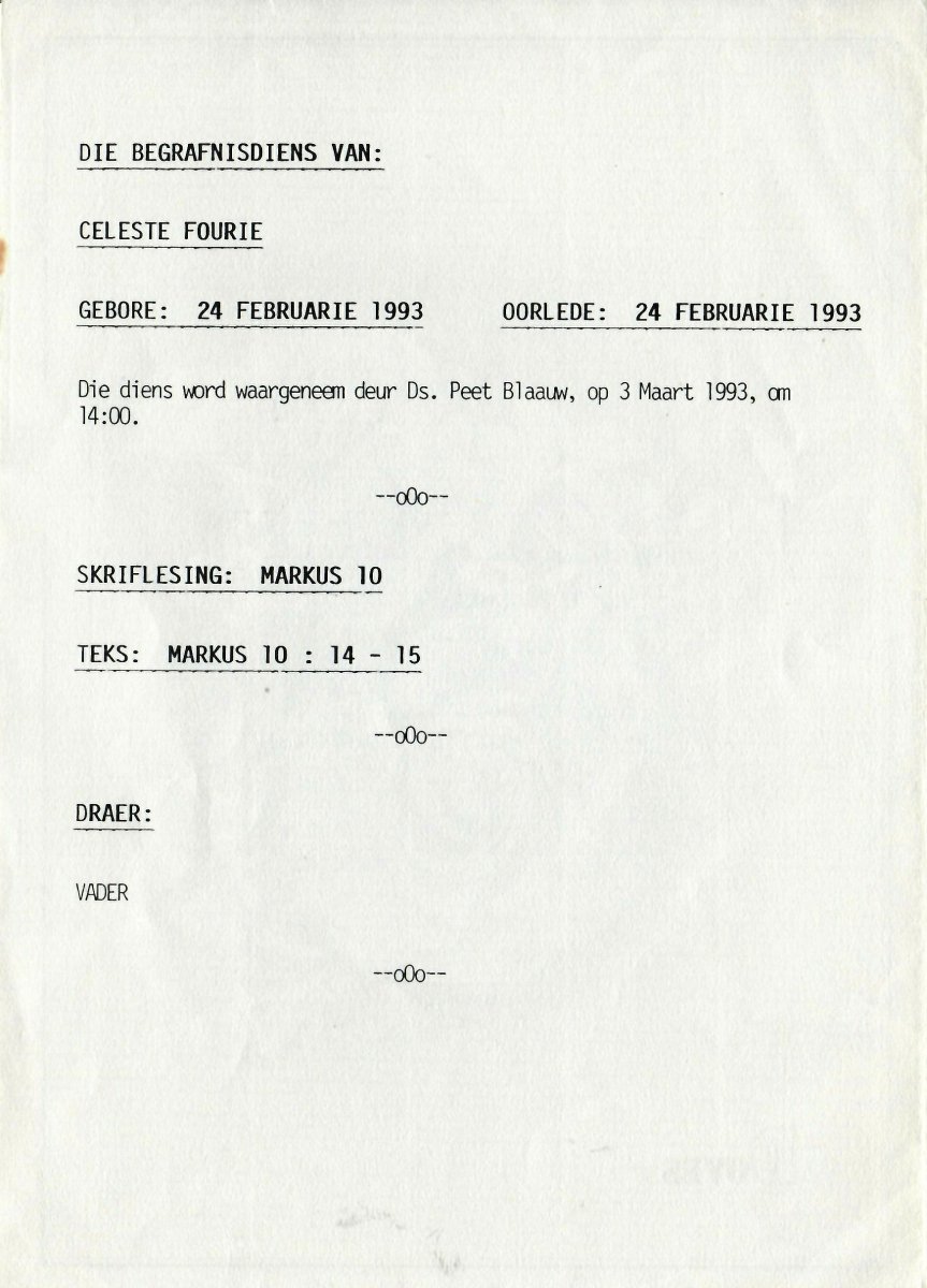 FOURIE-Celeste-1993-1993-F-03