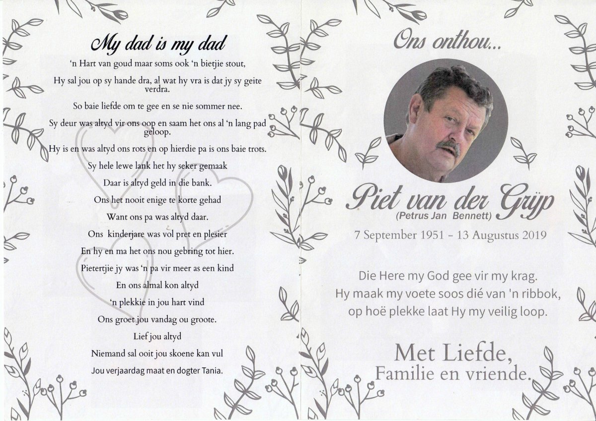 GRŸP-VAN-DER-Petrus-Jan-Bennett-Nn-Piet-1951-2019-M-01