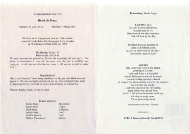 HAAN-DE-Henk-1918-2003-M