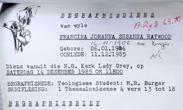 HAYWOOD-Francina-Johanna-Susanna-nee-Kruger-1906-1985-F