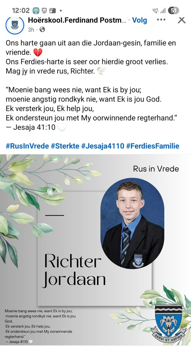 JORDAAN-Richter-UnkDate-2025-Hoërskool.FerdinandPostma-M-01___20251028_Adriaan Redelinghuys_Email.FacebookScreenshot_01.01