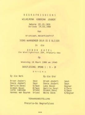 JOUBERT-Wilhelmina-Hendrina-1909-1988-F