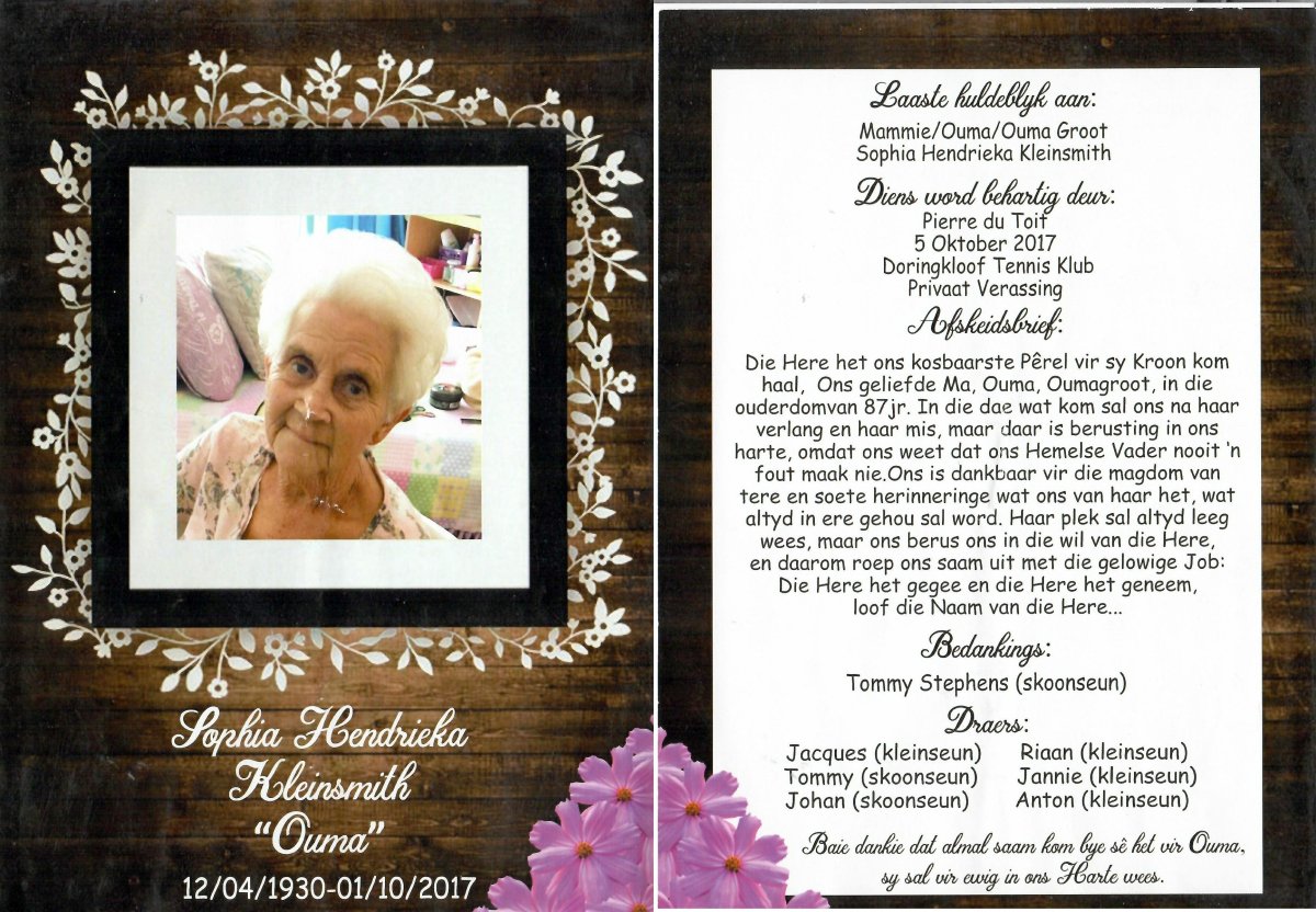 KLEINSMITH-Sophia-Hendrieka-Nn-Ouma-1930-2017-F-01