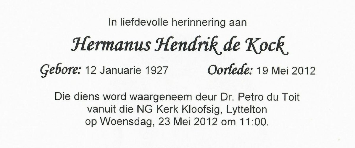 KOCK-DE-Hermanus-Hendrik-Nn-Herman1927-2012-M_2