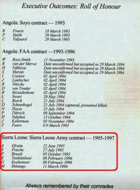 KOEKEMOER-G-0000-1996-ExecutiveOutcomes.RollOfHonour.SierraLeone.ArmyContract1995.1997-M