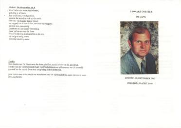 LANG-DE-Leonard-Coetser-1947-1998-M