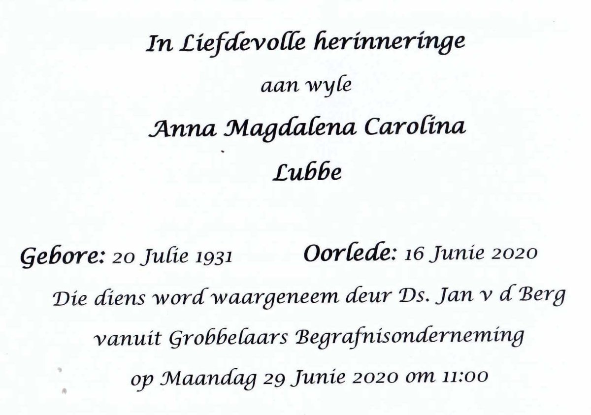 LUBBE-Anna-Magdalena-Carolina-Nn-Anna-1931-2020-F_2