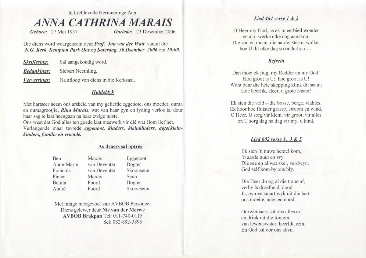 MARAIS-Anna-Cathrina-Nn-Rina-1937-2006-F_1
