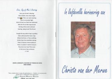MERWE-VAN-DER-Christoffel-Howell-Nn-Christo-1946-2014-M