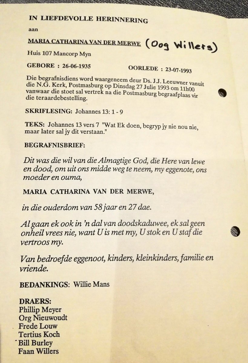 MERWE-VAN-DER-Maria-Catharina-1935-1993-F_1