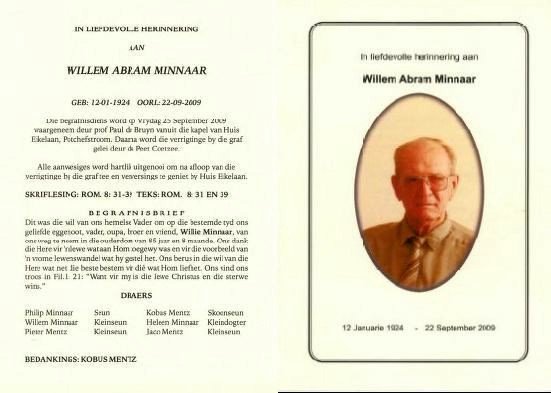 MINNAAR-Willem-Abram-Nn-Willie-1924-2009-M_1