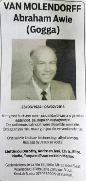 MOLENDORFF-VAN-Abraham-Awie-Nn-Gogga-1924-2015-M