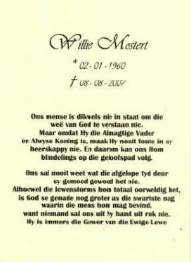 MOSTERT-Willie-1960-2007-M