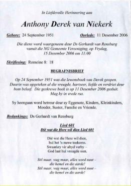 NIEKERK-VAN-Anthony-Derek-Nn-Derek-1951-2006-M-2