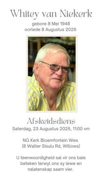 NIEKERK-VAN-Whitey-1948-2025-M-01