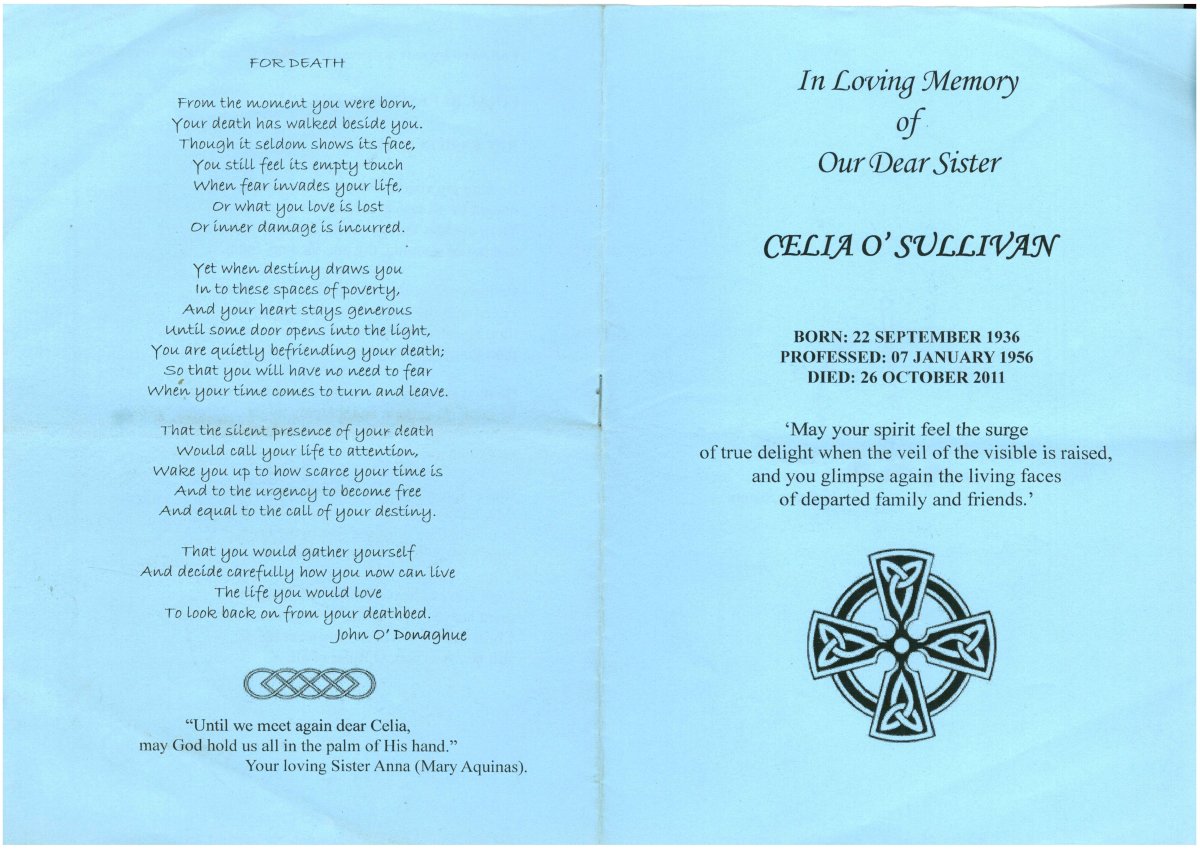 O.SULLIVAN-Celia-1936-2011-Sister-F_1