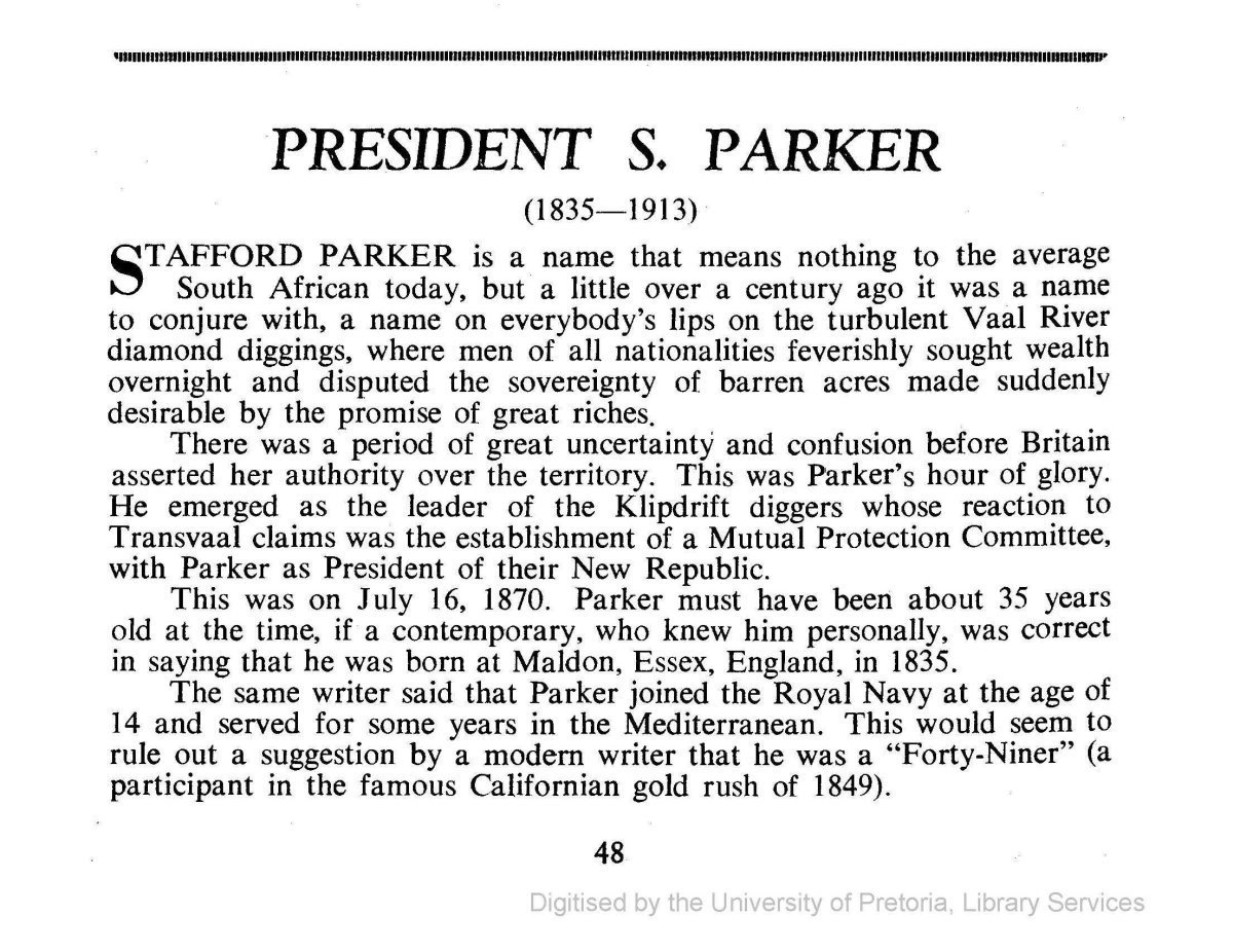 PARKER-Stafford-1835-1913-ABO.President.KlipdriftRepublic.DiggersRepublic-M_1