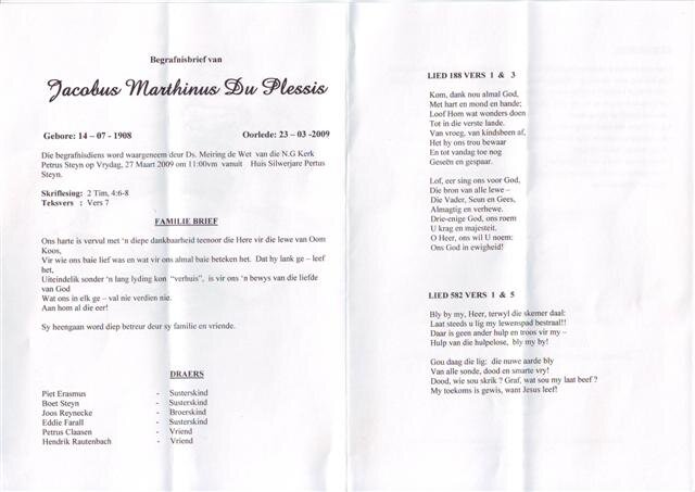 PLESSIS-DU-Jacobus-Marthinus-Nn-Koos.OomKoos-1908-2009-M_1