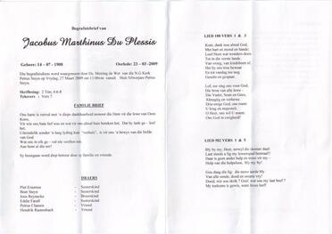 PLESSIS-DU-Jacobus-Marthinus-Nn-Koos.OomKoos-1908-2009-M