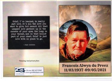 PREEZ-DU-Francois-Alwyn-Nn-Frans-1937-2021-M-1