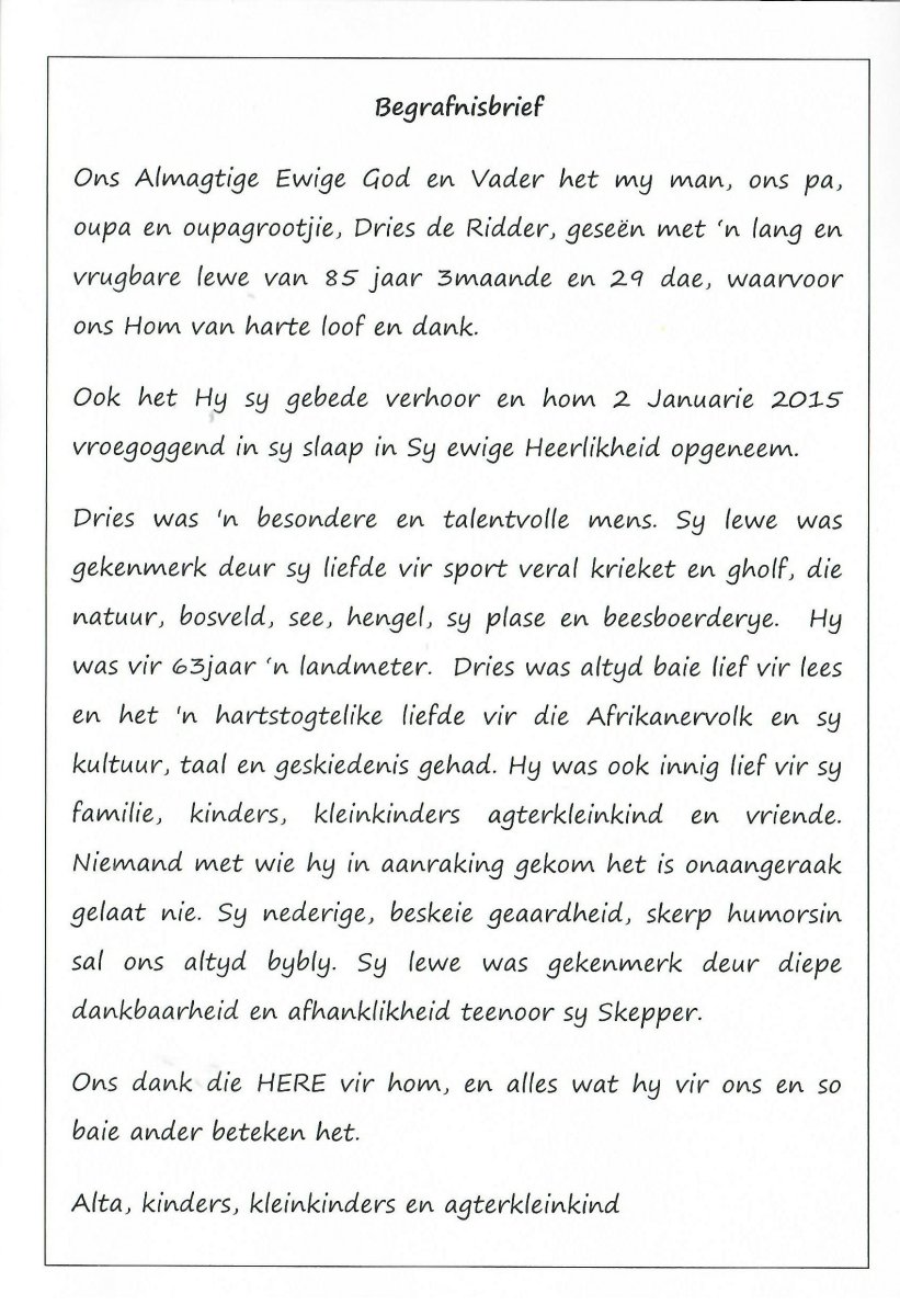 RIDDER-DE-Dries-1929-2015-M-12