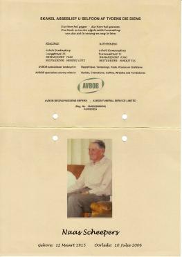SCHEEPERS-Naas-1915-2006-M