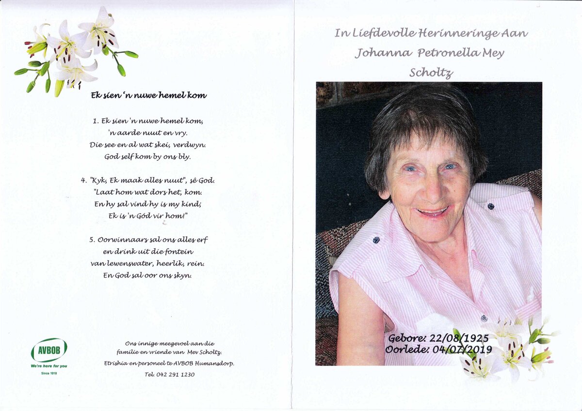 SCHOLTZ-Johanna-Petronella-Mey-Nn-Johanna-nee-Landman-1925-2019-F-01