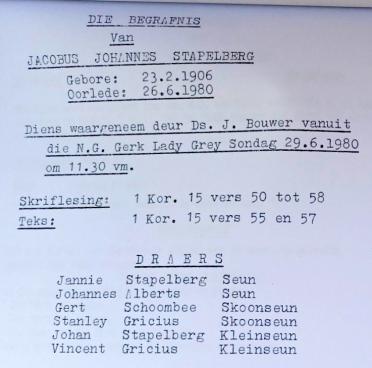 STAPELBERG-Jacobus-Johannes-1906-1980-M