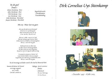 STEENKAMP-Dirk-Cornelius Uys-1947-2005-M