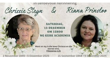 STEYN-Chrissie-1945-2025-F---PRINSLOO-Riana-1968-2025-F