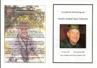 TERBLANCHE-Hendrik-Abraham-Spies-1926-2009-GGSA.NoordWesVersameling-M