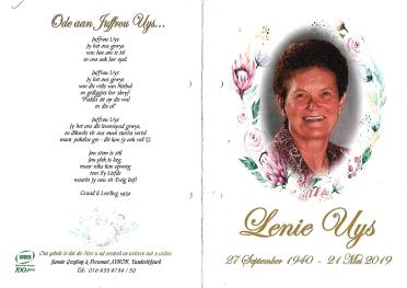 UYS-Magdalena-Sophia-Nn-Lenie-1940-2019-F