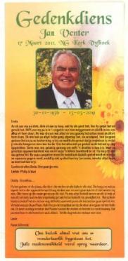 VENTER-Jan-1936-2010-GGSA.NoordWesVersameling-M