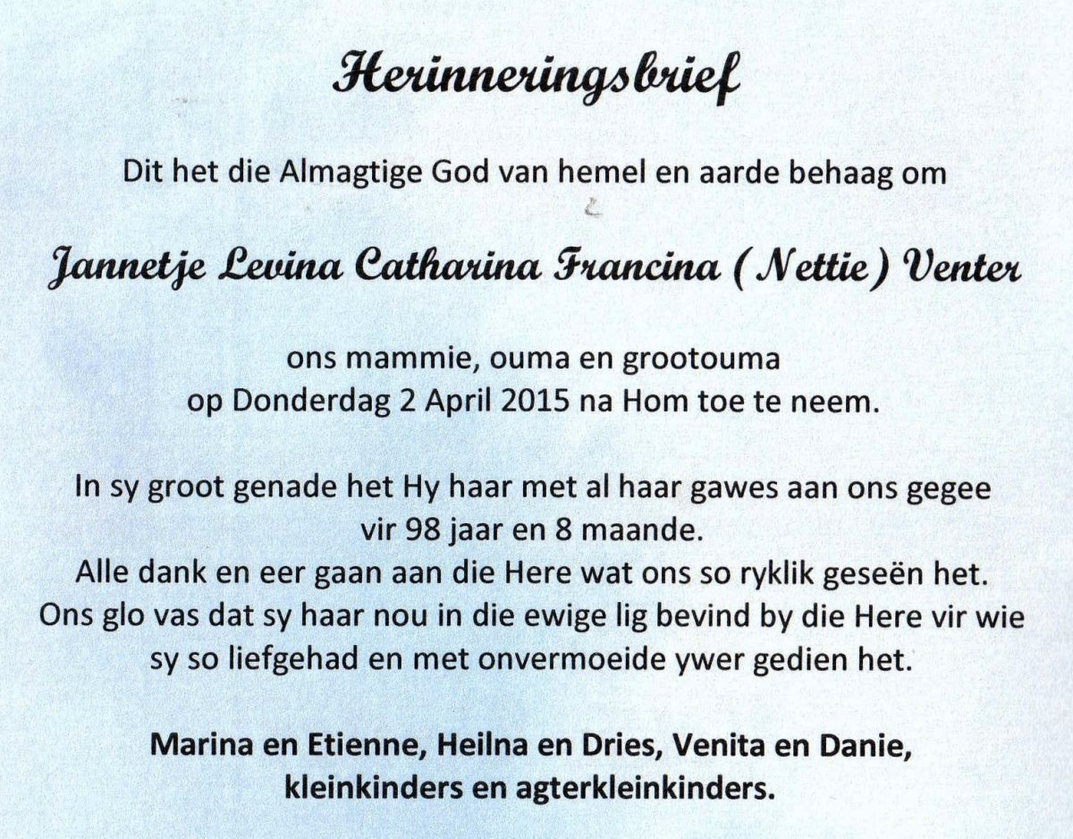 VENTER-Jannetje-Levina-Catharina-Francina-Nn-Nettie-nee-Mulder-1916-2015-F_98