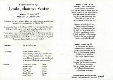 VENTER-Louis-Johannes-Nn-Louis-1953-2001-GGSA.NoordWesVersameling-M